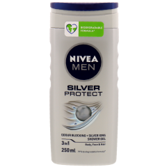 Męski żel pod prysznic Nivea Silver Protect (srebrna ochrona), 250 ml