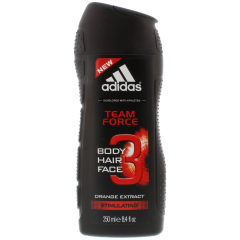 Żel pod prysznic 3 w 1 Adidas Team Force, 250 ml