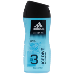 Żel pod prysznic 3 w 1 Adidas Ice Dive, 250 ml