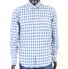 T Levis Mens Shirt Tailored Checks Blue size M