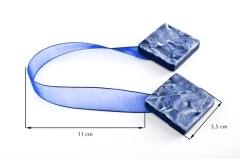 UPINACZ CHWOST DEKORACYJNY Z MAGNESEM GRANATOWY