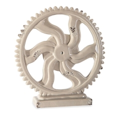 FIGURKA DEKORACYJNA OZDOBNA 20X5X20 CM BEŻOWA