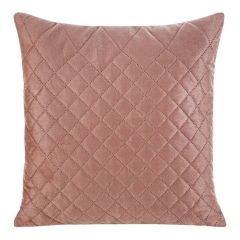 POSZEWKA WELUROWA VELVET PIKOWANA 40X40 CM R?OWA