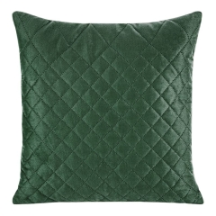 POSZEWKA WELUROWA VELVET PIKOWANA 40X40 CM ZIELONA