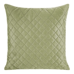 POSZEWKA WELUROWA VELVET PIKOWANA 40X40 ZIELONA
