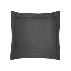 Poszewka na poduszkę z lamówką 40X40 Czarna