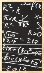 Obraz dekoracyjny w drewnianej ramce MATH 55X33cm