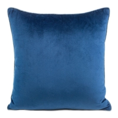 POSZEWKA Z WYPUSTKĄ WELUR VELVET 40X40 GRANATOWA