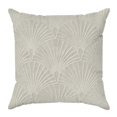 POSZEWKA WACHLARZE WELUR VELVET 40 X 40 CM BEŻOWA
