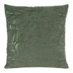 POSZEWKA WZÓR LIŚCIE WELUR VELVET 40X40 MIĘTOWA