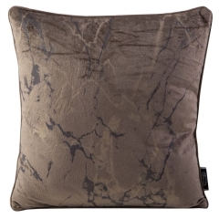 POSZEWKA WELUR VELVET MARMUR 40X40 CM BRĄZOWA