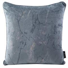 POSZEWKA WELUR VELVET MARMUR 40X40 CM GRAFITOWA