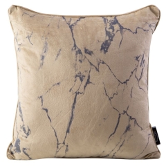 POSZEWKA WELUR VELVET MARMUR 40X40 CM KREMOWA
