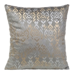 POSZEWKA NADRUK BOHO WELUR VELVET 40X40 CM SZARA
