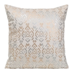 POSZEWKA NADRUK BOHO WELUR VELVET 40X40 KREMOWA