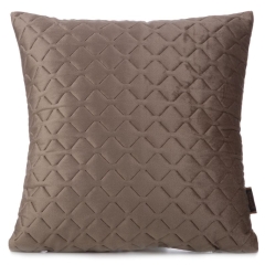 POSZEWKA PIKOWANA WELUR VELVET 40X40 CM BEŻOWA