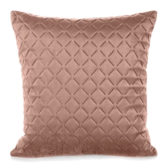 POSZEWKA PIKOWANA WELUR VELVET 40X40 CM PUDROWA