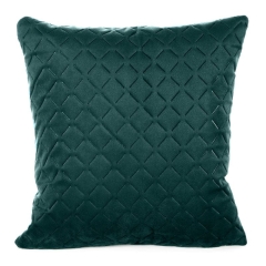 POSZEWKA PIKOWANA WELUR VELVET 40X40 CM TURKUSOWA