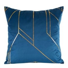 POSZEWKA WELUR VELVET GEOMETRYCZNA 45X45 GRANATOWA