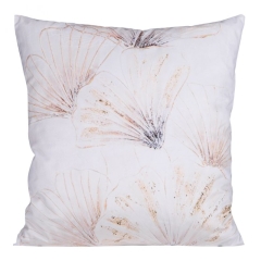 POSZEWKA WELUROWA VELVET Z NADRUKIEM 45X45 KREMOWY