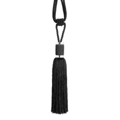 SZNUR UPINACZ DO ZASŁON CHWOST 60 X 25 CM CZARNY