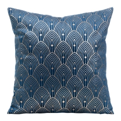 POSZEWKA WELUR VELVET MODNY WZÓR 40 X 40 GRANATOWA