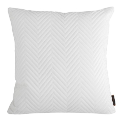 PIKOWANA POSZEWKA WELUR VELVET 45X45 CM BIAŁA