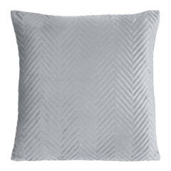 PIKOWANA POSZEWKA WELUR VELVET 45X45 CM SREBRNA