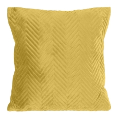 PIKOWANA POSZEWKA WELUR VELVET 45X45 MUSZTARDOWA