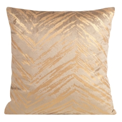 POSZEWKA WELUR VELVET KRESKI 40 X 40 CM C.BEŻOWA