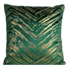 POSZEWKA WELUR VELVET KRESKI 40 X 40 CM C.ZIELONA