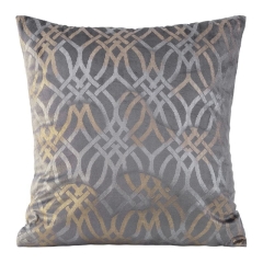 POSZEWKA WELUR VELVET NADRUK BOHO 40X40 CM SZARA