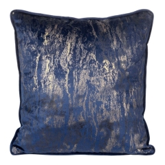 POSZEWKA Z NADRUKIEM WELUR VELVET 40X40 GRANATOWA