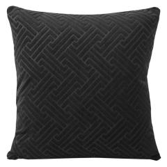 POSZEWKA ŻAKARDOWY WZÓR WELUR VELVET 40X40 CZARNA
