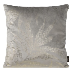 POSZEWKA WELUR VELVET LIŚCIE 45X45 CM BEŻOWA