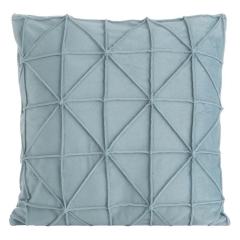 POSZEWKA Z WELWETU WZÓR GEOMETRYCZNY 40x40 niebieska