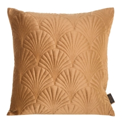 POSZEWKA LIŚCIE PALMY WELUR VELVET 45X45 CM ZŁOTA