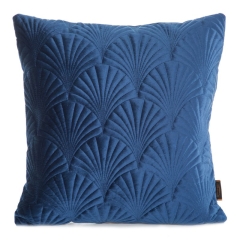 POSZEWKA LIŚCIE PALMY WELUR VELVET 45X45 GRANAT
