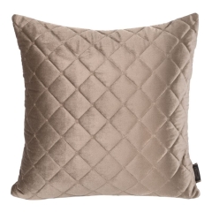 POSZEWKA PIKOWANA WELUR VELVET 45X45 CM BEŻOWA