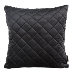 POSZEWKA PIKOWANA WELUR VELVET 45X45 CM CZARNA