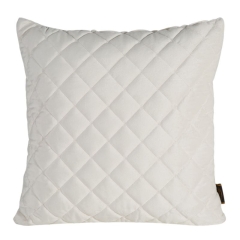 POSZEWKA PIKOWANA WELUR VELVET 45X45 CM KREMOWA