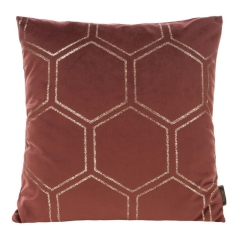 POSZEWKA PLASTRY MIODU WELUR VELVET 45X45 BORDOWA