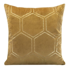 POSZEWKA PLASTRY MIODU WELUR VELVET 45X45 CM ZŁOTA