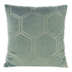POSZEWKA PLASTRY MIODU WELUR VELVET 45X45 MIĘTOWA