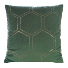POSZEWKA PLASTRY MIODU WELUR VELVET 45X45 ZIELONA