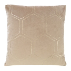 POSZEWKA PLASTRY MIODU WELUR VELVET 45X45CM BEŻOWA