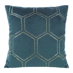 POSZEWKA PLASTRY MIODU WELUR VELVET 45X45CM TURKUS