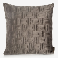 POSZEWKA PROSTOKĄTY WELUR VELVET 45X45 BEŻOWA