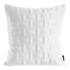 POSZEWKA PROSTOKĄTY WELUR VELVET 45X45 CM BIAŁA