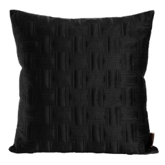 POSZEWKA PROSTOKĄTY WELUR VELVET 45X45 CM CZARNA